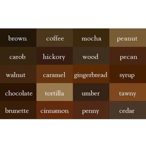 Shades of Brown for Comparison